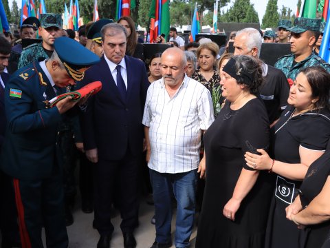 Şəhid sərhədçilərin vida mərasimi - FOTOLAR