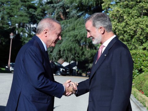 Ərdoğan İspaniya kralı ilə görüşüb - FOTO