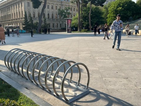 Velosipedlər üçün parklanma məntəqələri yaradıldı