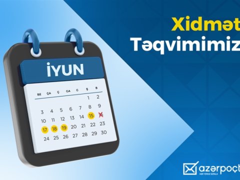 Bayram günlərində işləyəcək poçtların SİYAHISI