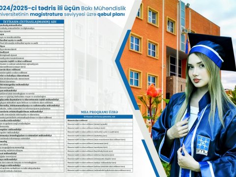 BMU-da magistraturaya 20 ixtisas və 28 ixtisaslaşma üzrə qəbul aparılır