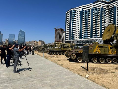 Xocalıda tapılan raket kompleksi Hərbi Qənimətlər Parkında - FOTO