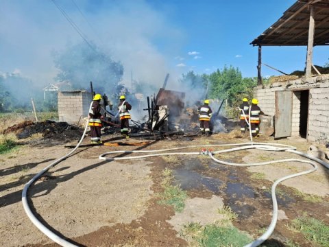 Naxçıvanda yanğın oldu 