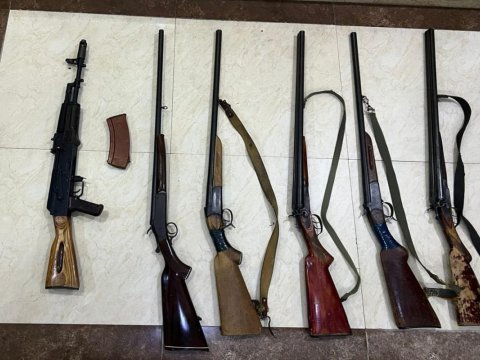 Polis Sabirabadda əməliyyat keçirdi - 1 avtomat, 5 tüfəng... 