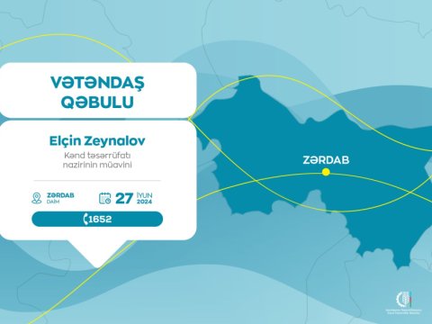 Nazir müavini Zərdabda vətəndaşlarla görüşəcək