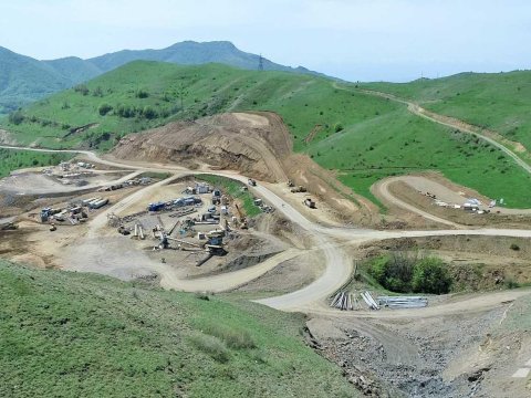 Xankəndi-Şuşa-Laçın yolunun tikintisindən VİDEO