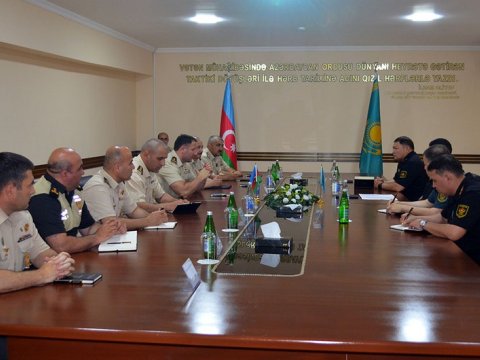 Qazaxıstan Hərbi Polis Baş İdarəsinin nümayəndələri Azərbaycanda... 