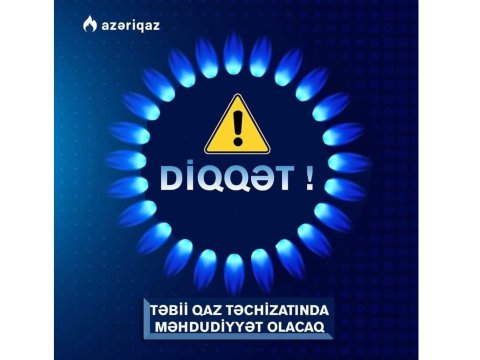 Bakıda 4 rayonun qazı KƏSİLƏCƏK