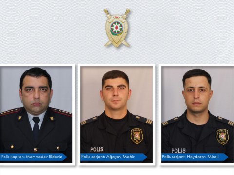Bakıda qətlə yetirilən polislərlə vida mərasimi keçirilir - VİDEO