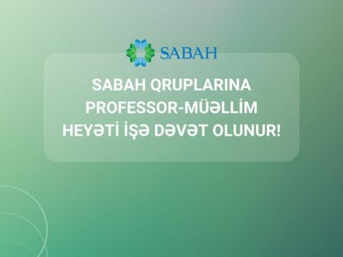 SABAHın müəllimi ol!