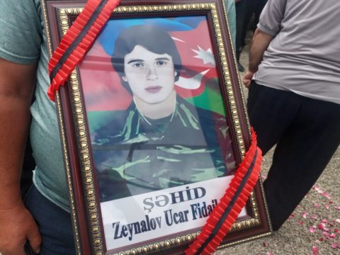 Şəhid Ucar Zeynalovun nəşinin qalıqları Göygöldə torpağa tapşırıldı