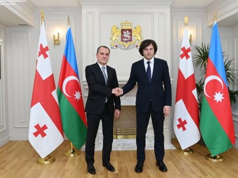 Ceyhun Bayramov Kobaxidze ilə görüşdə