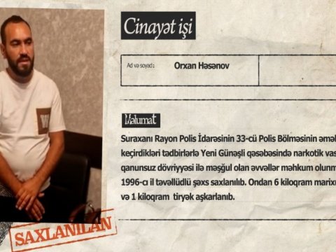  6 kq marixuana, 1 kq tiryək...