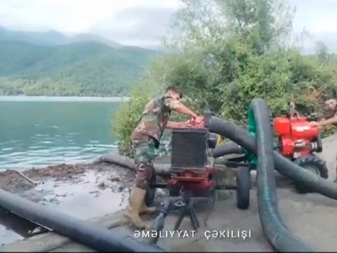 Nohur gölün ətrafında təhlükə - VİDEO