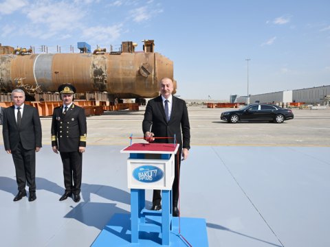 Prezident “Zəngilan” tankerini istismara verdi - FOTOLAR