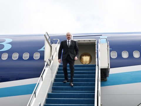 İlham Əliyev Qazaxıstana getdi