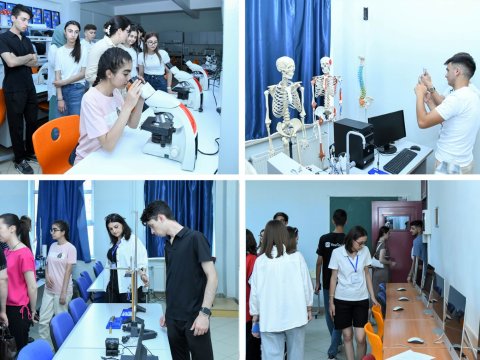 Regionları təmsil edən şagirdlər BMU-nun laboratoriyaları ilə tanış olublar
