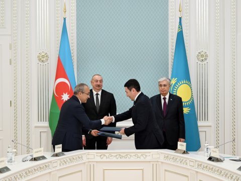 Astanada Azərbaycan ilə Qazaxıstan arasında sənəd mübadiləsi olub