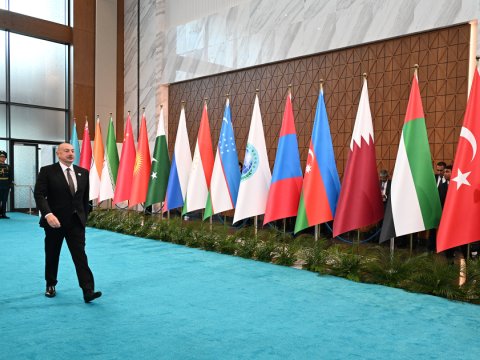 İlham Əliyev Astanadakı “Müstəqillik” Sarayında - FOTO