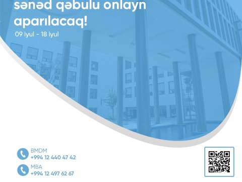 UNEC-də magistraturaya sənəd qəbulu onlayn aparılacaq