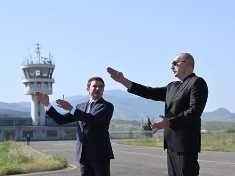 İlham Əliyev Xocalı hava limanında - YENİLƏNİB