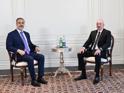 İlham Əliyev Hakan Fidanı Şuşada qəbul etdi