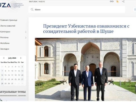 Şuşada keçirilən Zirvə görüşü xarici medianın diqqət mərkəzində