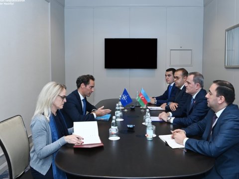 Ceyhun Bayramov ABŞ-də Azərbaycan-Ermənistan sülh prosesini müzakirə etdi - FOTO