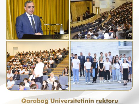 Qarabağ Universitetinin rektoru yüksək bal toplayan&nbsp;abituriyentlərlə görüşdü