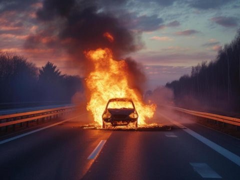 Tovuzda yanğınla nəticələnən yol qəzası