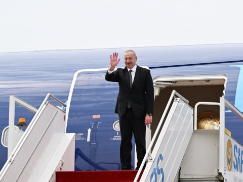 İlham Əliyevin Pakistana səfəri başa çatdı - FOTO