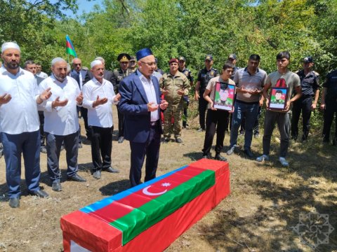 Kəlbəcərdə itikin düşən hərbçimizin nəşi&nbsp;Qubada dəfn olundu