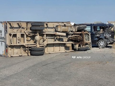 Bakı-Qazax yolunda ağır qəza - 9 nəfər yaralandı