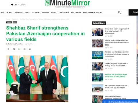 İlham Əliyevin Pakistana səfəri dünya mediasında