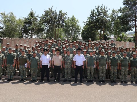 Hərbçilər Xankəndidə toplaşdılar - FOTOLAR