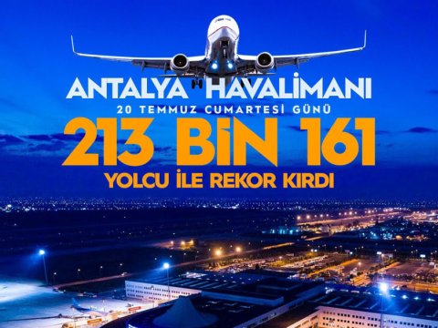 Antalya hava limanında yeni REKORD