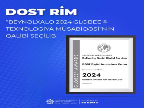 DOST Rəqəmsal İnnovasiyalar Mərkəzi beynəlxalq müsabiqədə uğur qazanıb