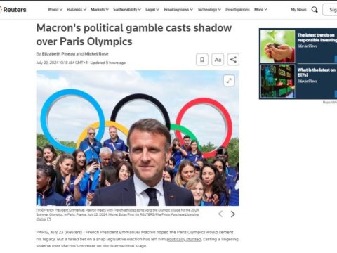 Makronun siyasi avantürası Paris Olimpiadasına xələl gətirir