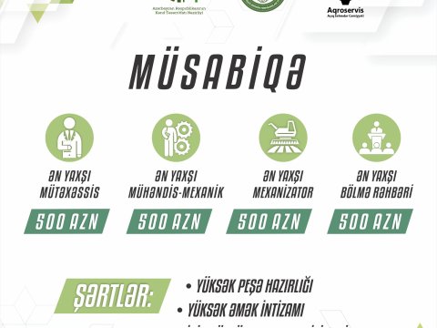 Respublikada taxıl biçini ilə bağlı müsabiqə elan edildi