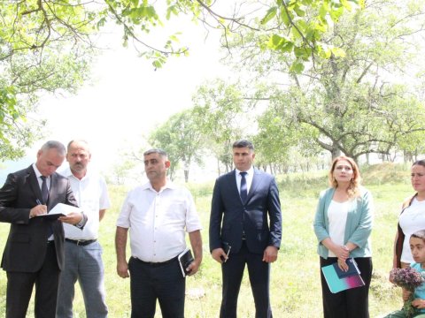 Goranboyun Mənəşli kəndində səyyar qəbul keçirilib - FOTO