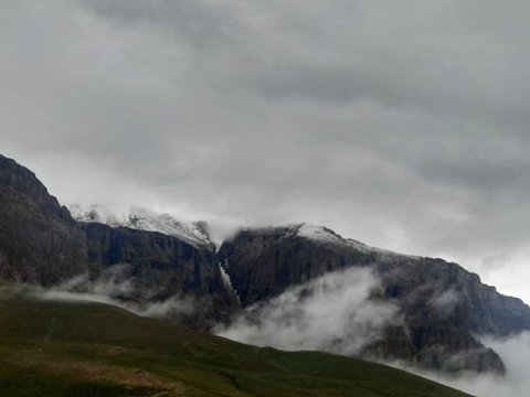 Şahdağa qar yağdı -FOTOLAR