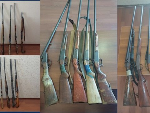 Sakinlərdən sənədsiz silahlar götürüldü