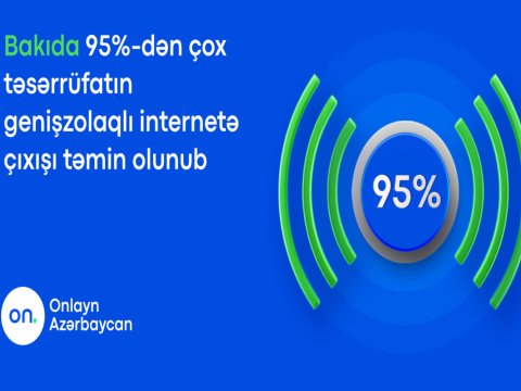 Bakının 95%-dən çoxunun internetə çıxışı təmin olunub