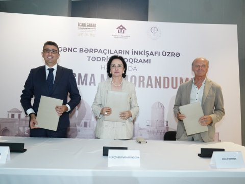 &ldquo;Gənc bərpaçıların inkişafı üzrə tədris proqramı&rdquo;na dair&nbsp;Anlaşma Memorandumu imzalanıb - FOTO