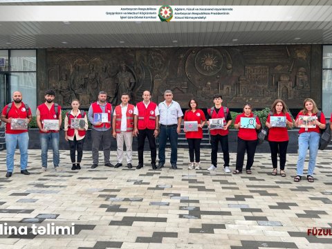 Füzuliyə yeni köçən sakinlərə mina təhlükəsi ilə bağlı təlim keçirilib