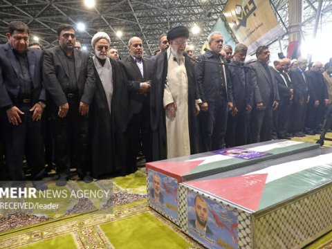 Tehranda İsmayıl Haniyə üçün vida mərasimi keçirilib