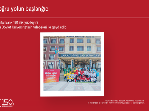 Kapital Bank 150 illik yubileyini BDU tələbələri ilə qeyd edib