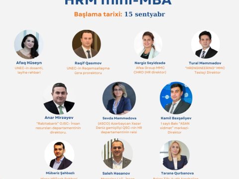 UNEC &ldquo;İnsan resurslarının idarəedilməsi (HRM)&rdquo; mini-MBA təlim proqramına start verir