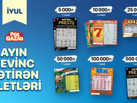&ldquo;Poz-Qazan&rdquo; oyunlarında iyulda 11 böyük uduş qazanılıb