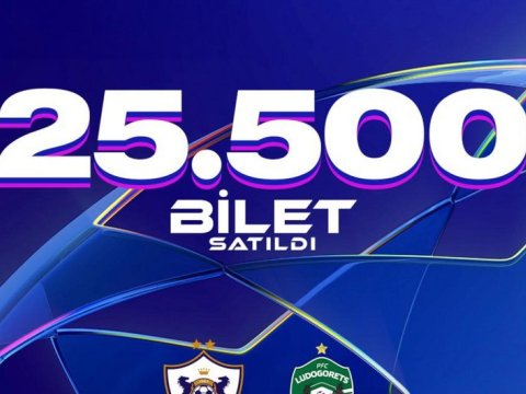 "Qarabağ"ın bugünkü oyununa 25 mindən çox bilet satılıb
